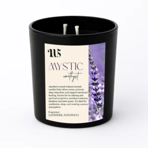 Amethyst Crystal Candle