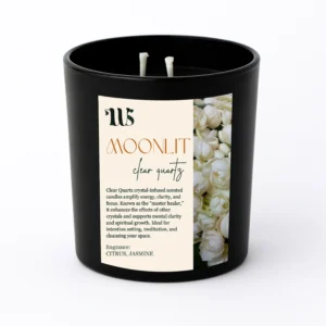 Clear Quartz Crystal Candle