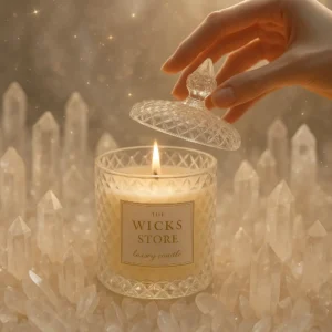 Clear Quartz Crystal Candle